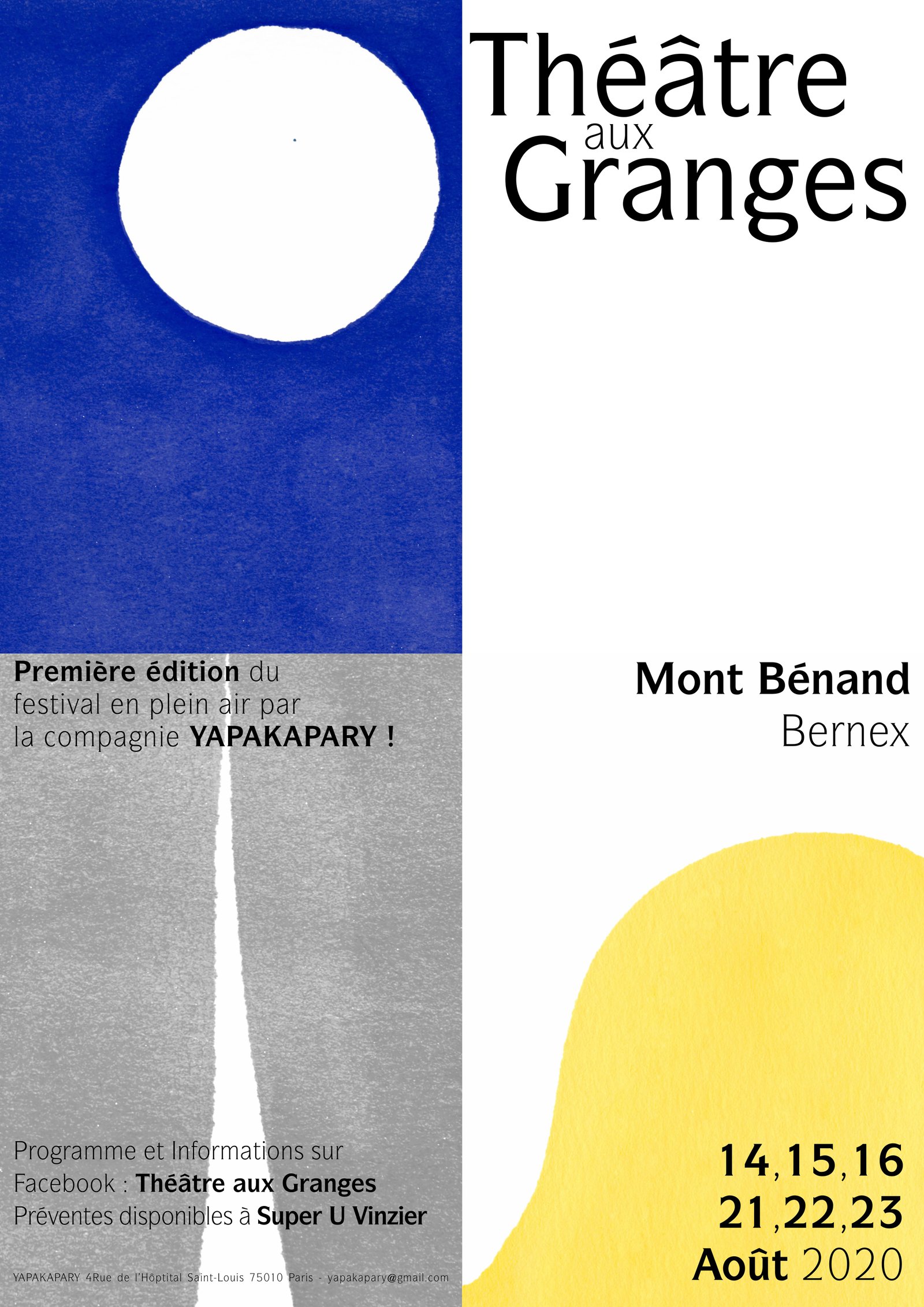 Affiche Festival Théâtre aux Granges 2020